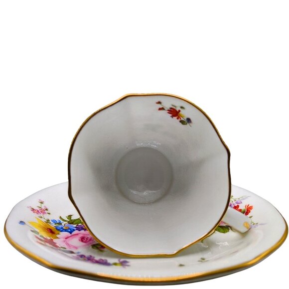 VTG Royal Crown Derby "Derby Posies" Bone China Floral Tea Cup and Saucer 1940 - Picture 4 of 6